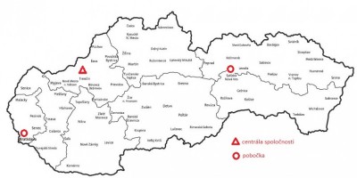mapa prenájmu manipulačnej techniky Linde